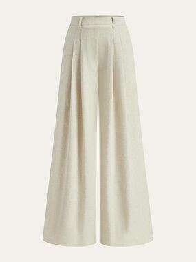 Commense Linen Blend High Waist Pants